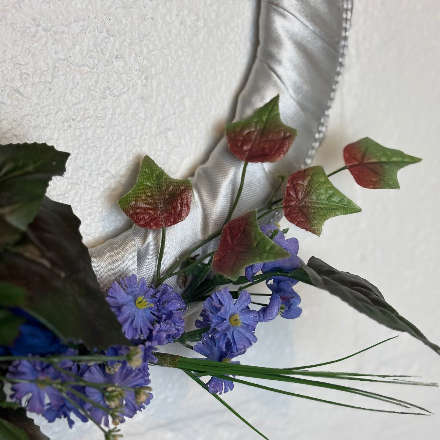 Handmade Silver Floral Wreath