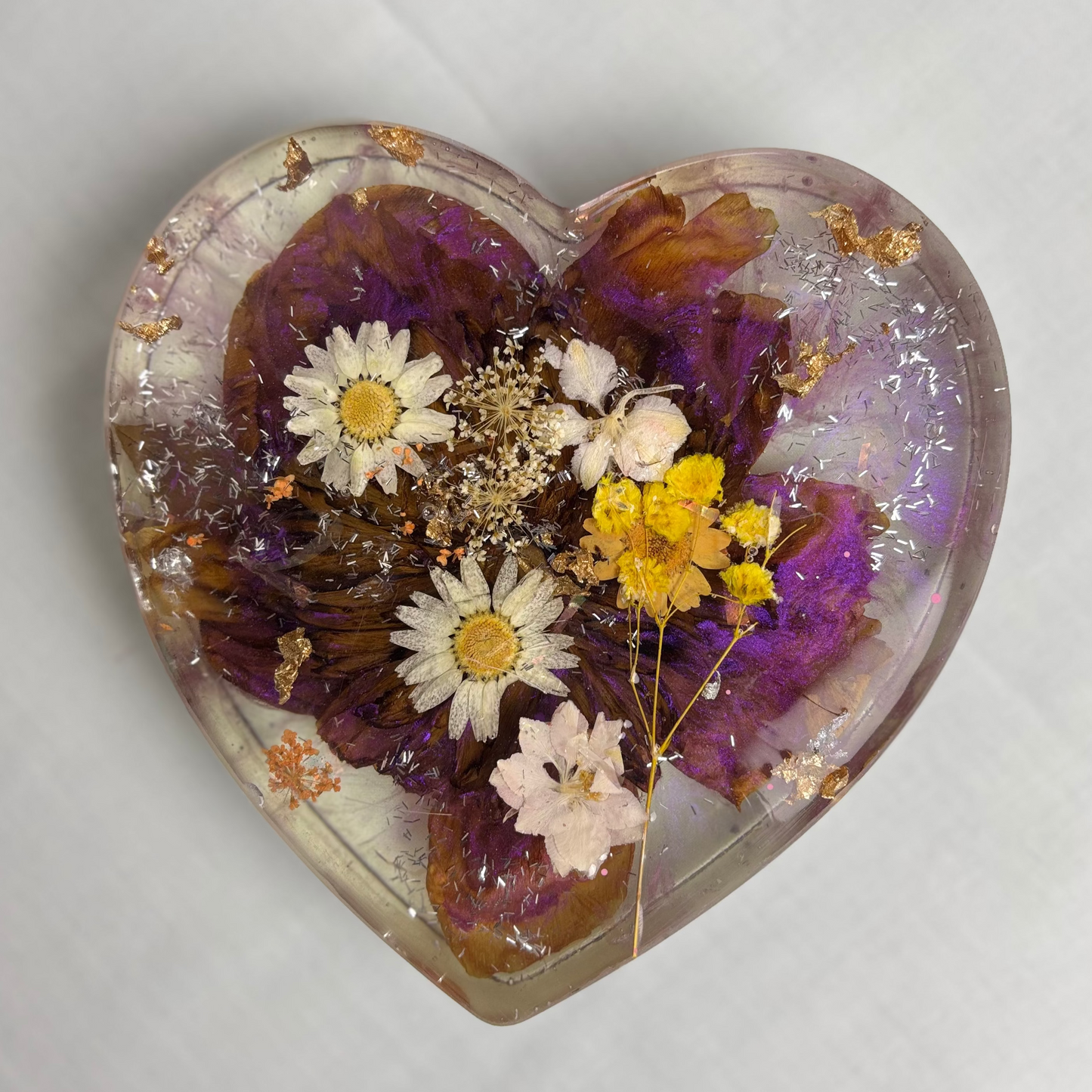 Handmade Resin Heart Decor