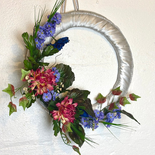 Handmade Silver Floral Wreath