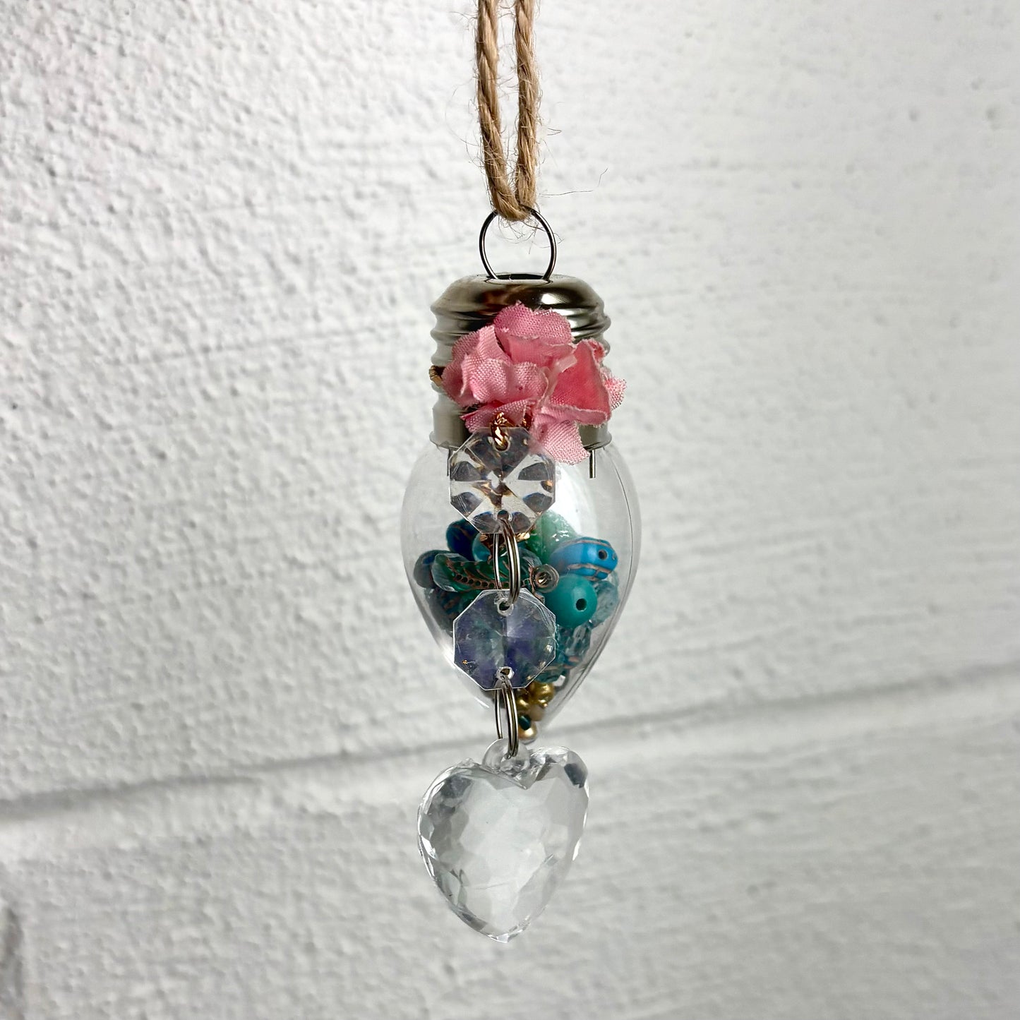 Handmade Beaded Crystal Holiday Ornament / Bulb