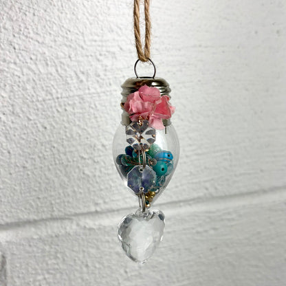 Handmade Beaded Crystal Holiday Ornament / Bulb