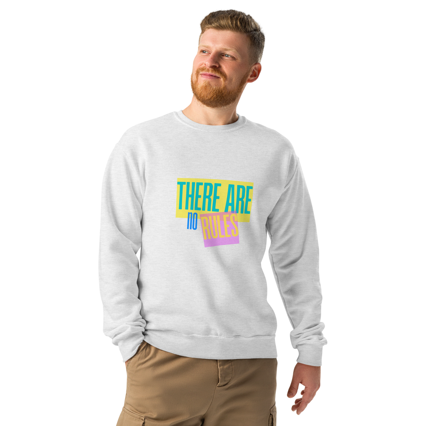 Retro "There Are No Rules" - Unisex - Crew Neck Sweatshirt