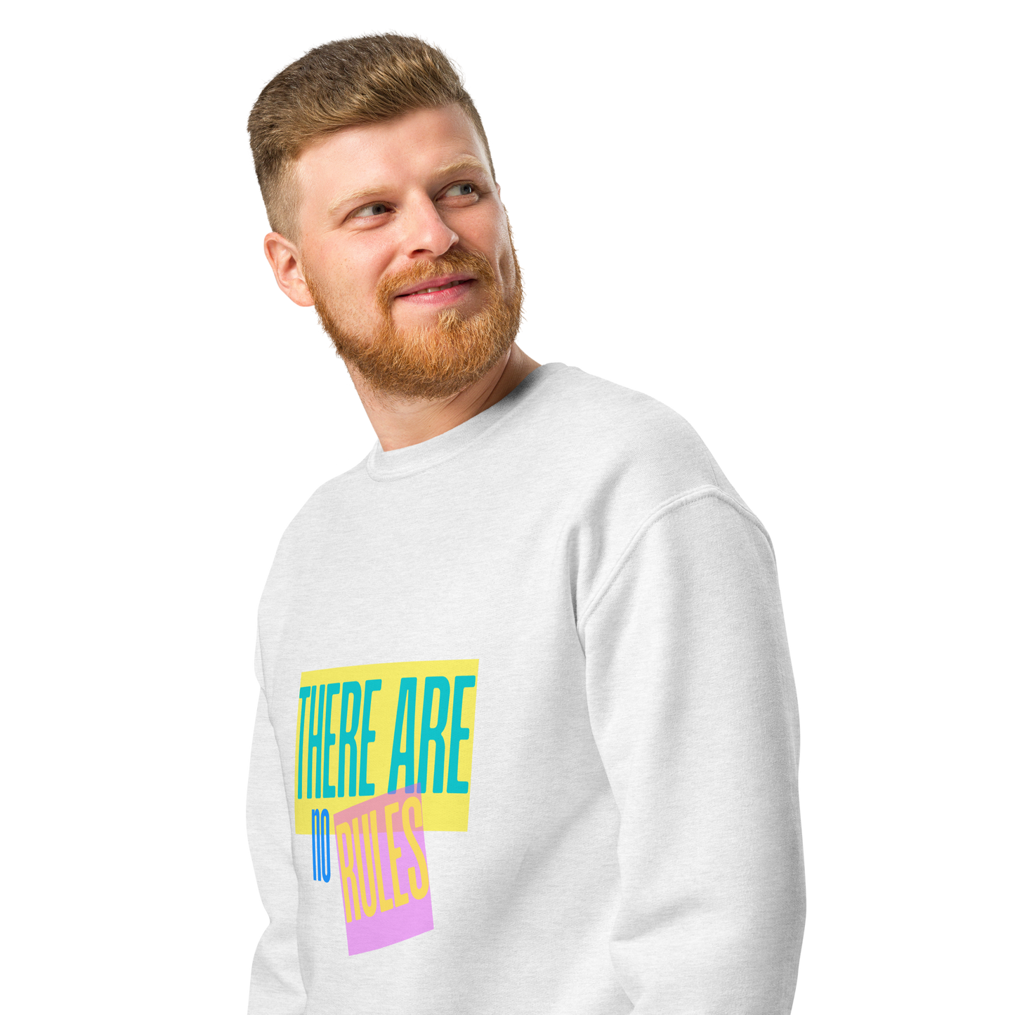 Retro "There Are No Rules" - Unisex - Crew Neck Sweatshirt